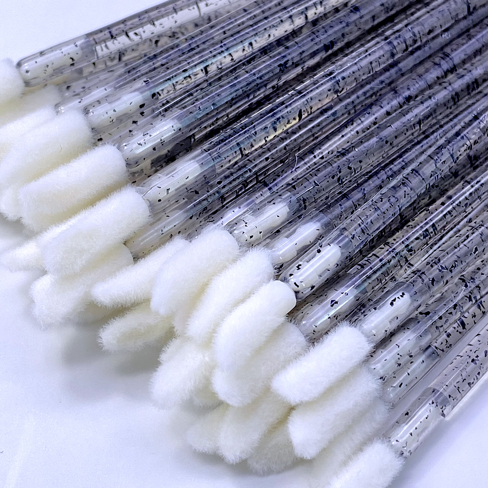 Beauty For Makeup - 100/300 pçs escova labial descartável cristal