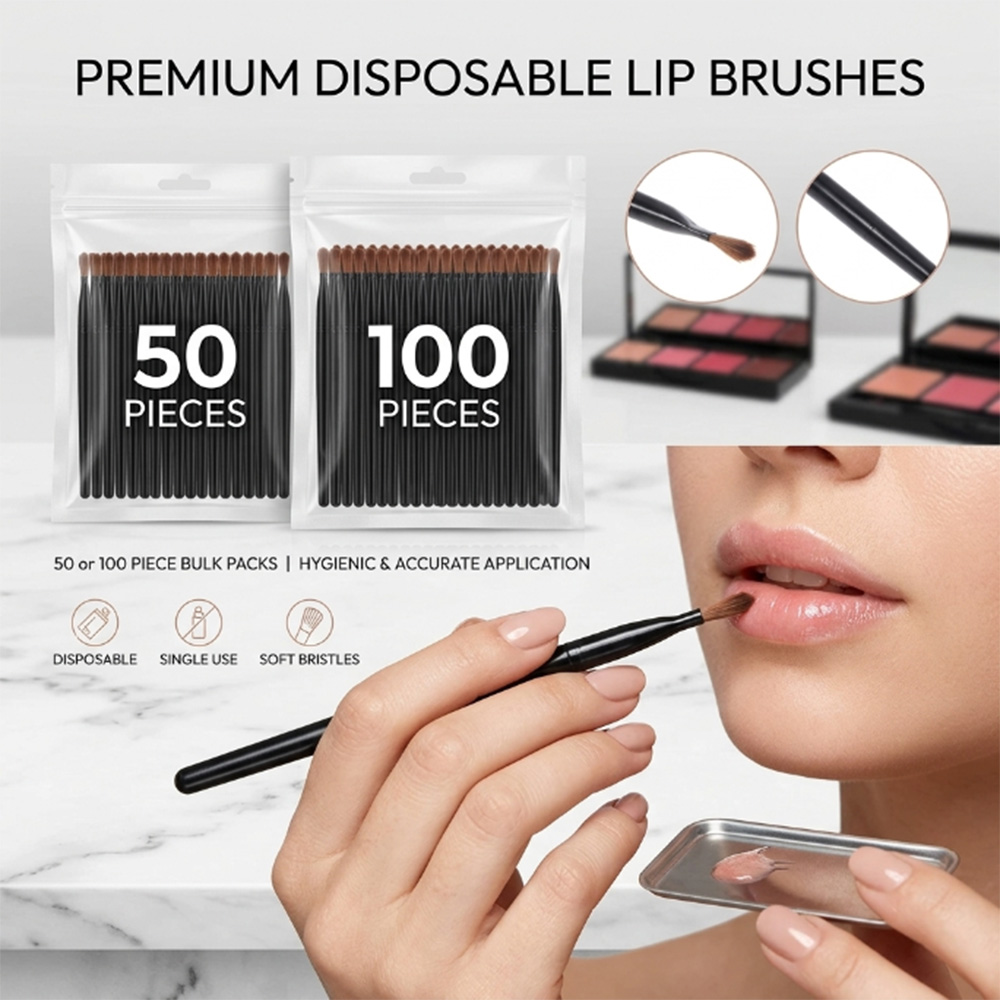 Beauty For Makeup - Conjunto de 50/100 Pincéis Descartáveis para