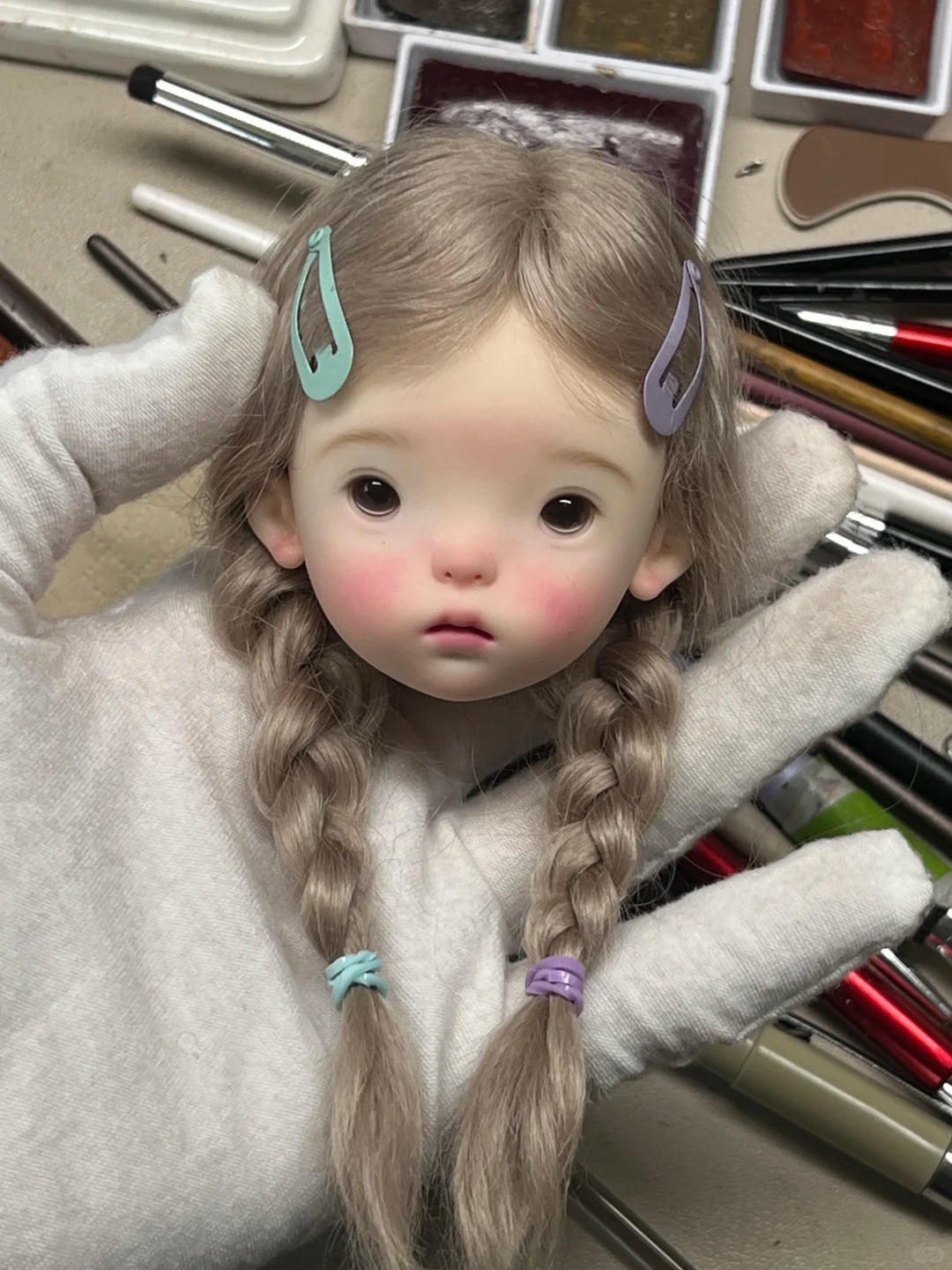 Just Beauty Makeup - Boneca SD BJD 1/6 Landoudou Cabeça