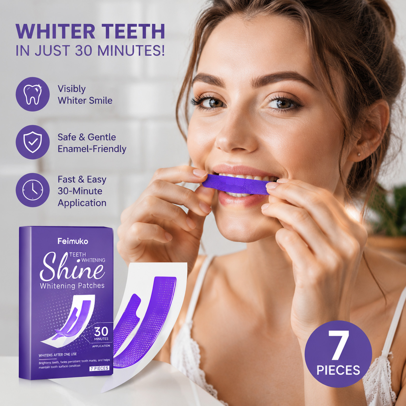 Teeth Whitening Strips - Tiras Clareadoras de Dentes 30Mins: Remoção