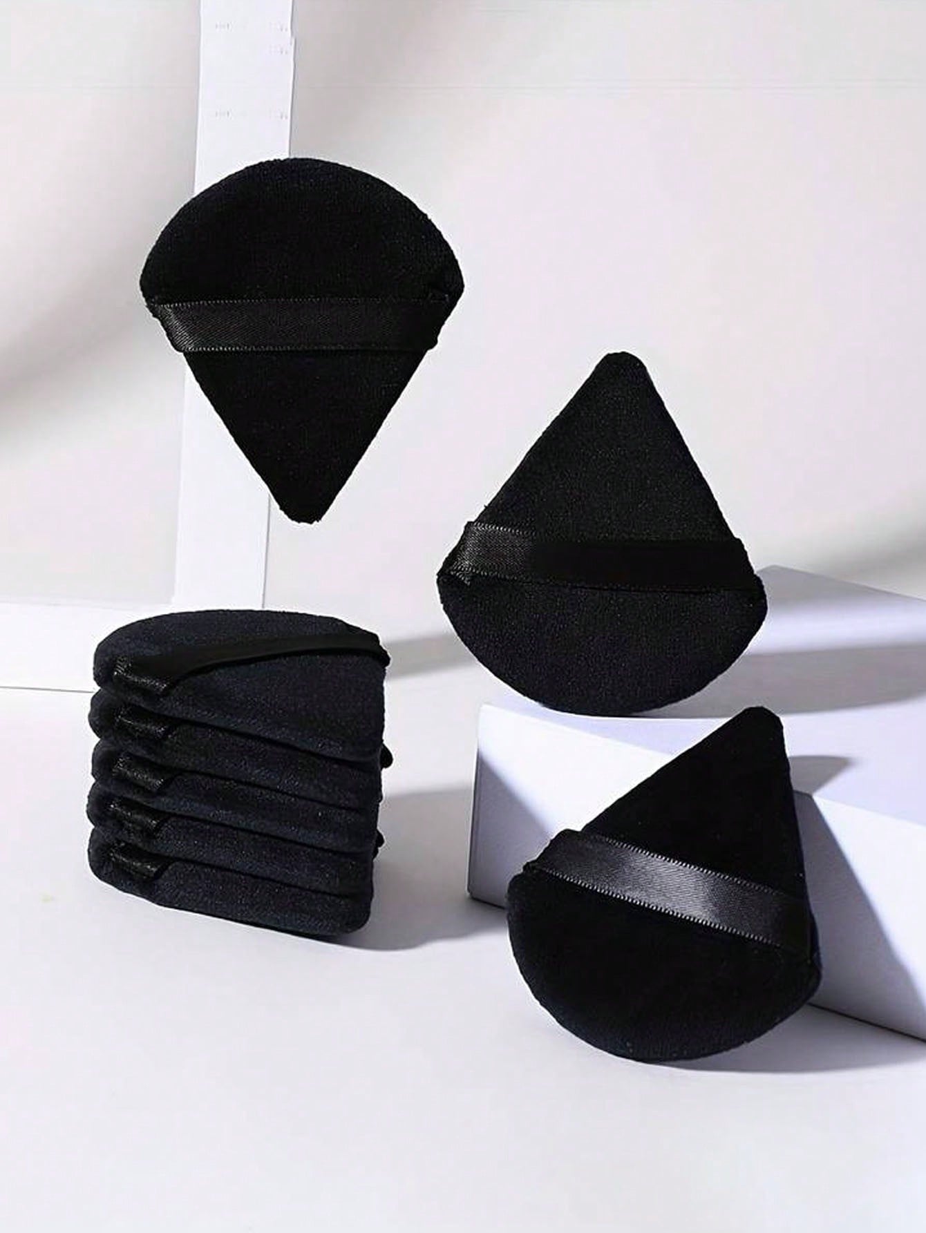 Puffs de Veludo Triangulares 5 - Beauty Makeup Blender avaliação e preço