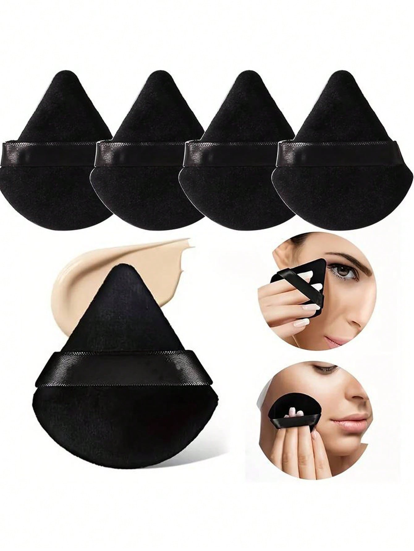 Puffs de Veludo Triangulares 5 - Beauty Makeup Blender avaliação e preço