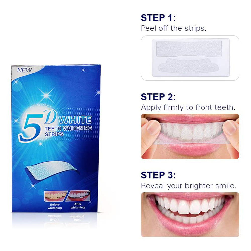 Kit de Clareamento Dental 5D c - Teeth Whitening Strips avaliação e preço